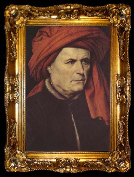 framed  Robert Campin Portrait of a Man (mk08), ta009-2